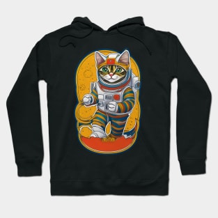 Red Planet Explorer: Cat in Astronaut Suit on Mars Hoodie